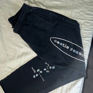 Small business brand sweatpants joggers with bubble print graphics with pockets